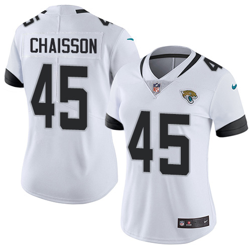 Nike Jacksonville Jaguars #45 KLavon Chaisson White Women Stitched NFL Vapor Untouchable Limited Jersey->women nfl jersey->Women Jersey